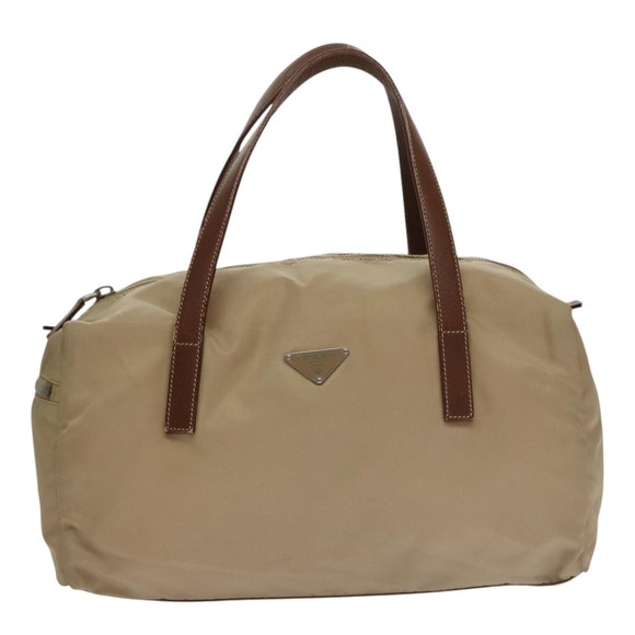 PRADA Hand Bag Nylon Beige Auth 103771 - Picture 13 of 16